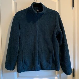 UNIQLO fuzzy zip up jacket